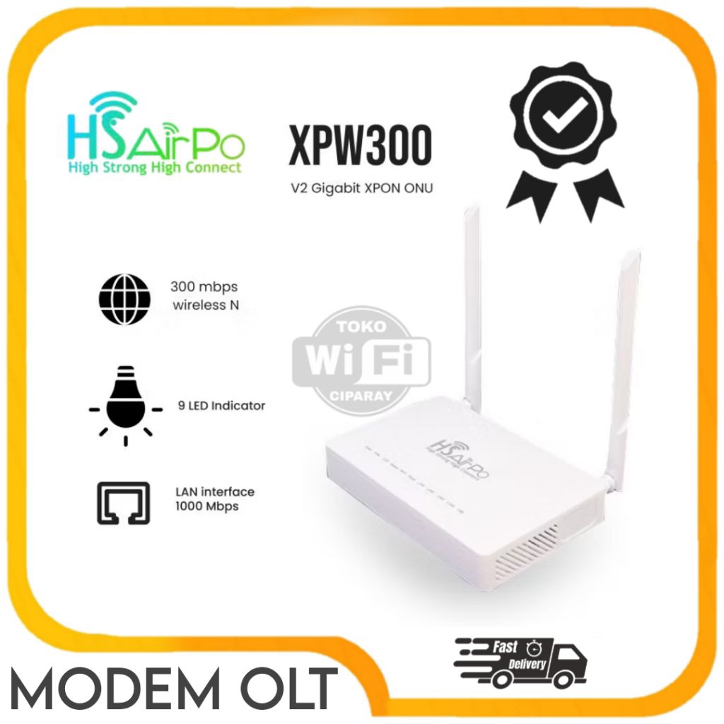 HSAirpo XPW300 Gigabit Modem OLT XPon EPon GPon Fiber Optic