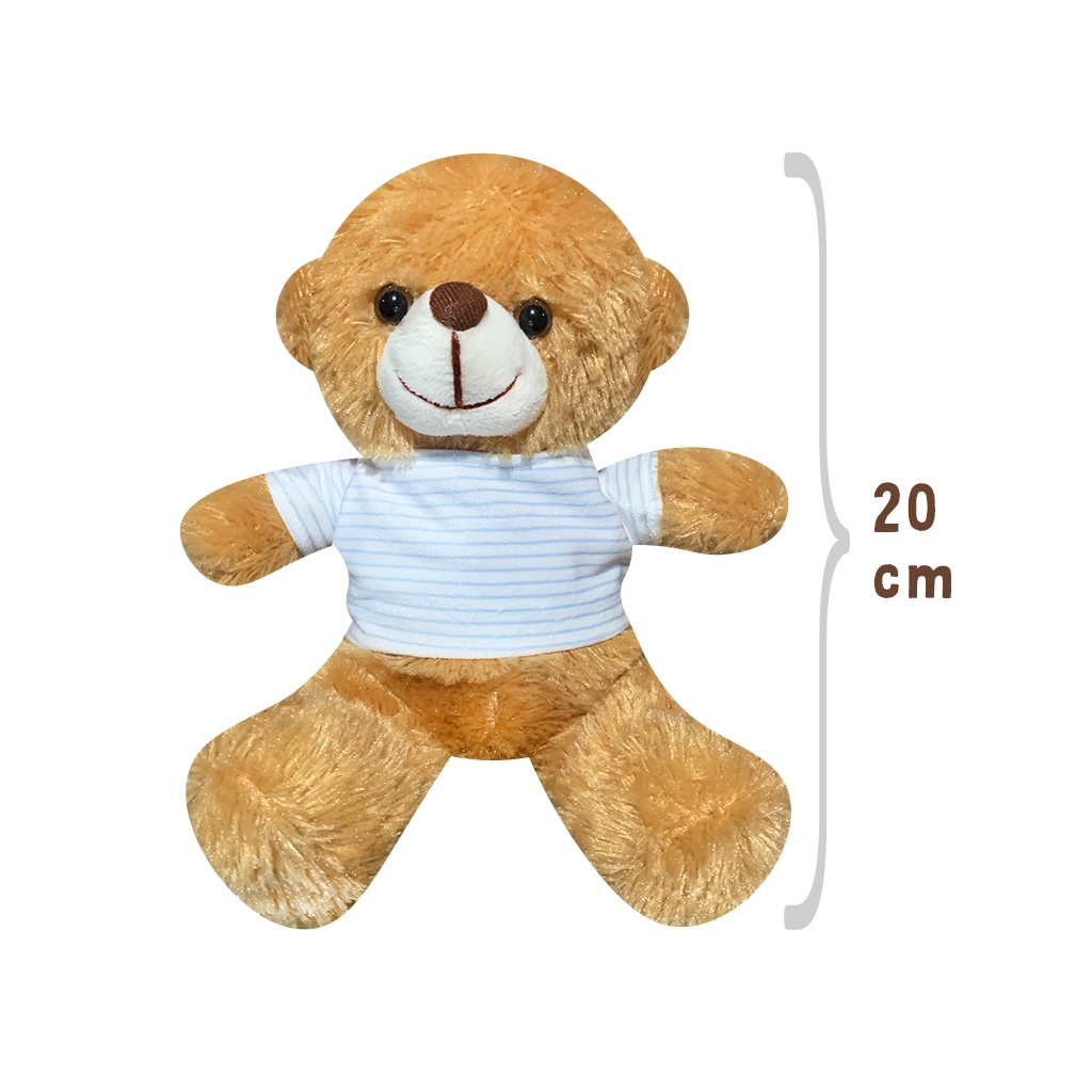 Boneka Beruang Baju Garis - Boneka Beruang Lucu dengan Baju Garis, Hadiah Cewek
