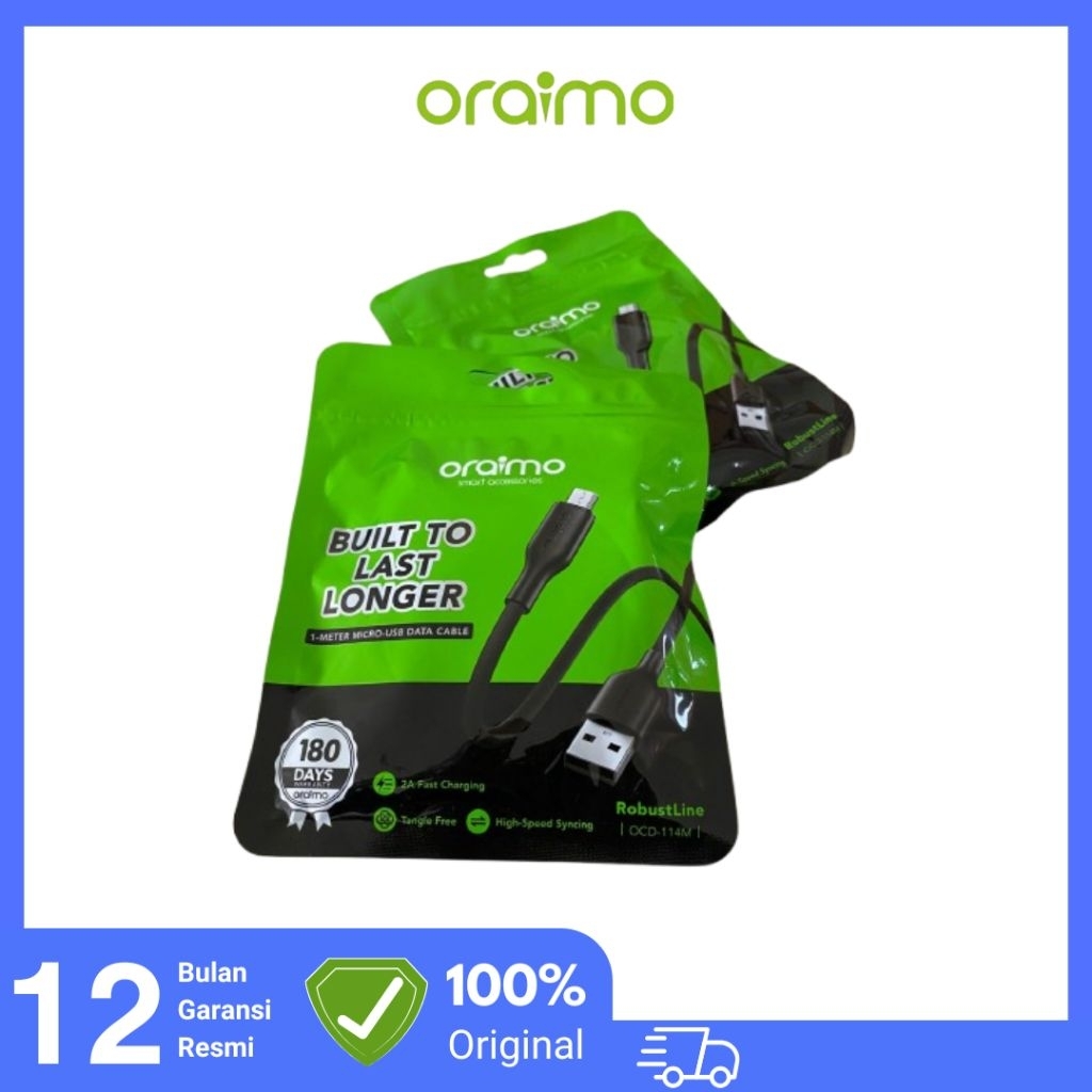 ORAIMO OCD-114M/C/L RobustLine Data Cable Micro Fast Charging 2A 100Cm