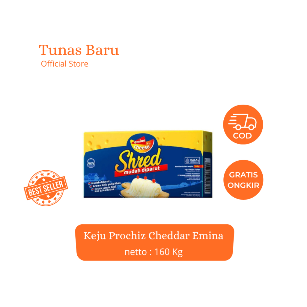 

EMINA - Keju Cheddar Olahan - 160 gr