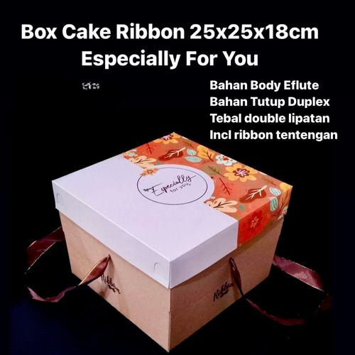 

Box Cake Ribbon Especially For You Kotak Hampers Kue Tart ukuran 25x25x8 cm