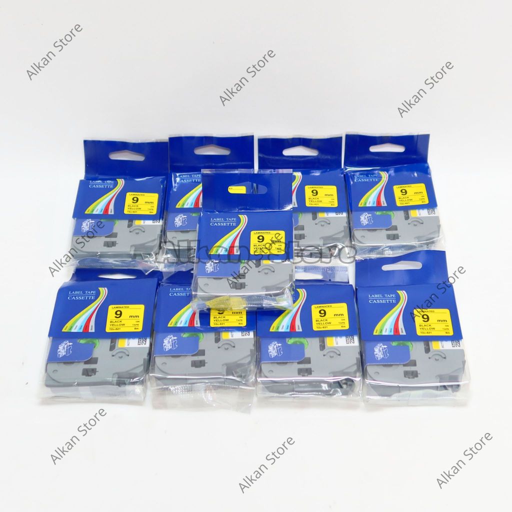 

Label Printer TZc-621 Pita Label Tape For Printer Brother 9mm Black Ink Yellow