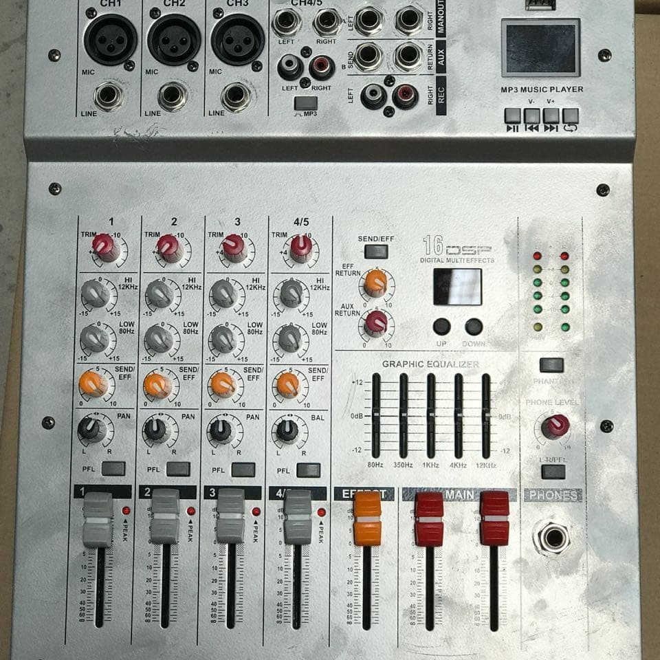 Power mixer audio 4 channel - professional mixer al RSP