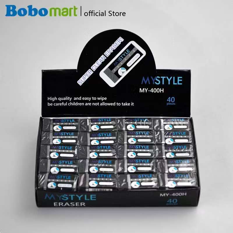 

BOBOMART ERASER MY-400 1BOX ISI 40PCS PENGHAPUS PENSIL BEBAS PVC BEBAS DEBU TIDAK BERACUN