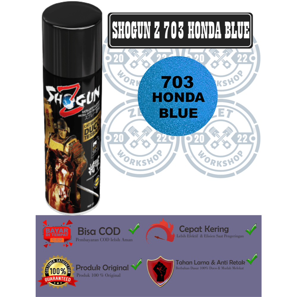 Cat Semprot Aerosol Duco - Pilok Pilox Candy Honda Blue 703 Shogun Z Duco - Pylok Honda Biru Gloss