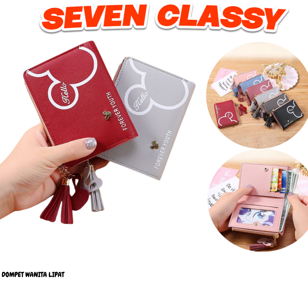 SC - DOMPET WANITA LIPAT D109 DOMPET KARAKTER LUCU KARTUN