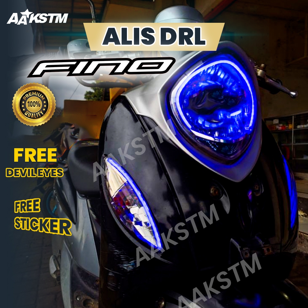 LAMPU ALIS DRL FINO BONUS ALIS SEIN DEVIL EYES DAN LAMPU JELLY AKSESORIS MOTOR VARIASI AA KASTEM