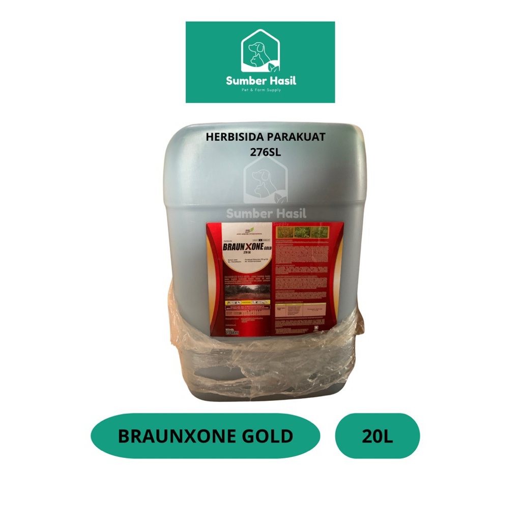 BRAUNXONE GOLD 20 LITER 276SL HERBISIDA PARAKUAT OBAT RUMPUT ORIGINAL