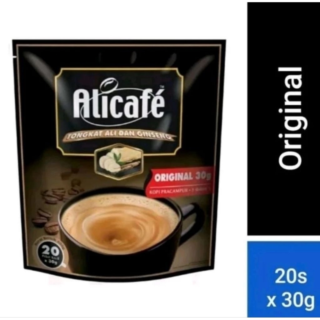 

Alicafe Tongkat Ali & Ginseng Original Kopi Instan Malaysia (30g x 18sachet)