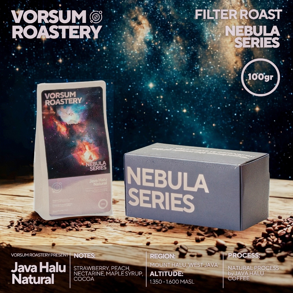 

Java Halu Natural (Nebula Series) - Filter Roast Biji Kopi Single Origin 15gr, 100gr, 200gr Vorsum Roastery