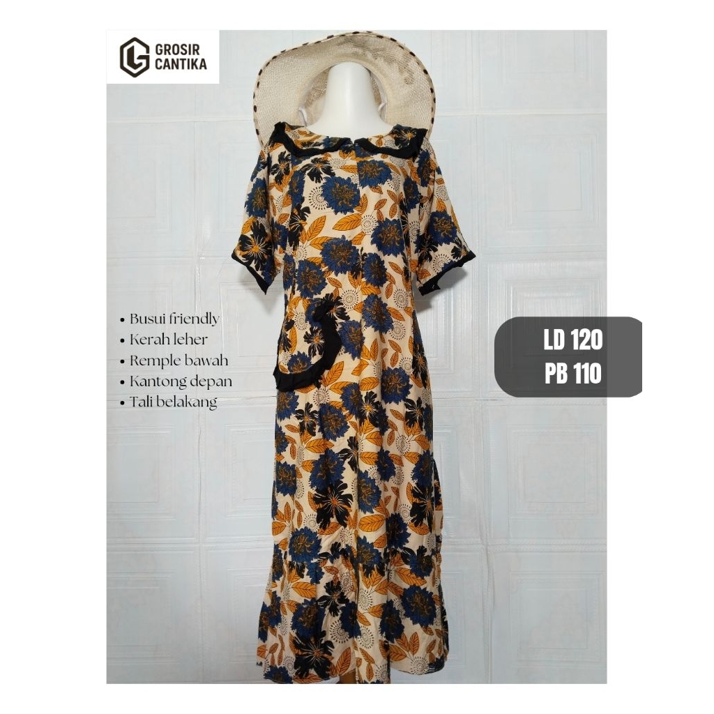 DASTER SULTAN AYU DASTER MOTIF BATIK BUNGA KUALITAS MEWAH
