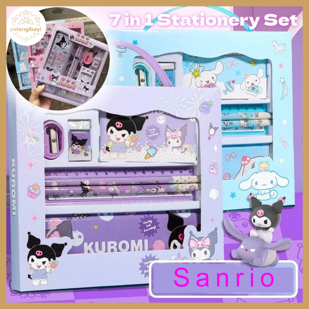 

Alat Tulis Anak Tk/Kotak Pensil Anak Set/Tempat Pensil Anak Perempuan Sanrio/Kotak Pensil Kuromi