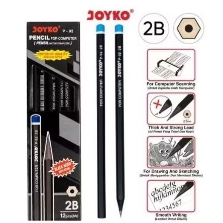 

Pencil pensil Joyko P-92 2B - 1 box 12 pcs