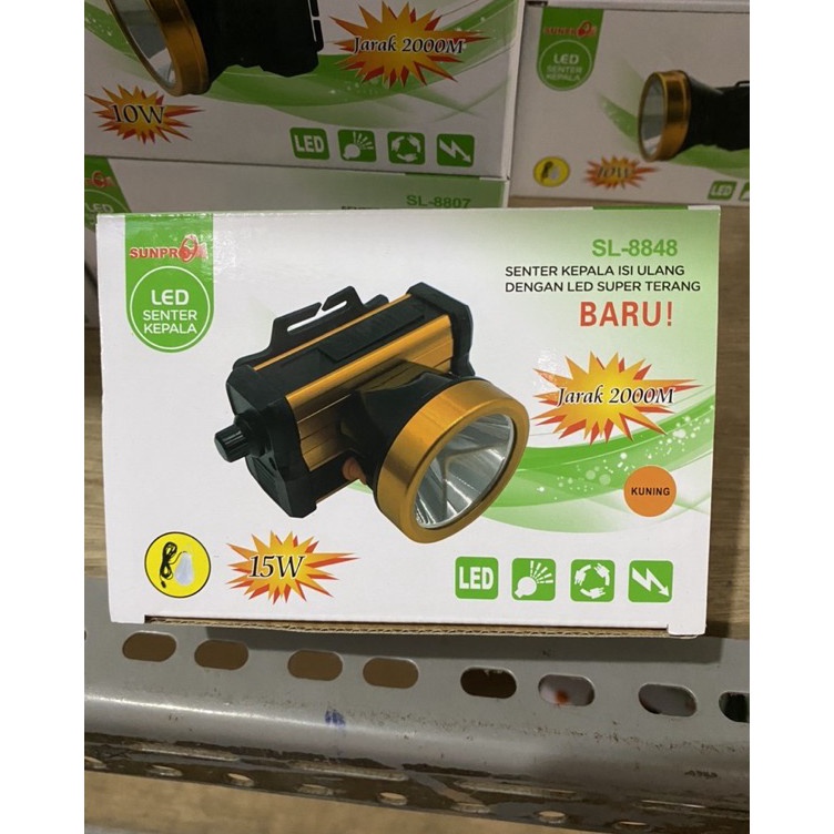 KODE H92L Senter kepala sunpro charger 8848A 15Watt SL 8848 ada korek api di senter nya PUTARAN