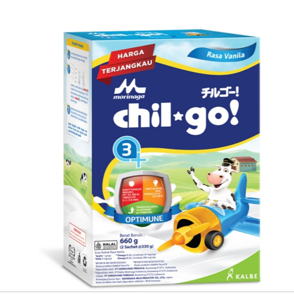 

Morinaga Chil-Go! 3+ Susu Bubuk Pertumbuhan Anak 3-12 Tahun Rasa Vanila 660 g