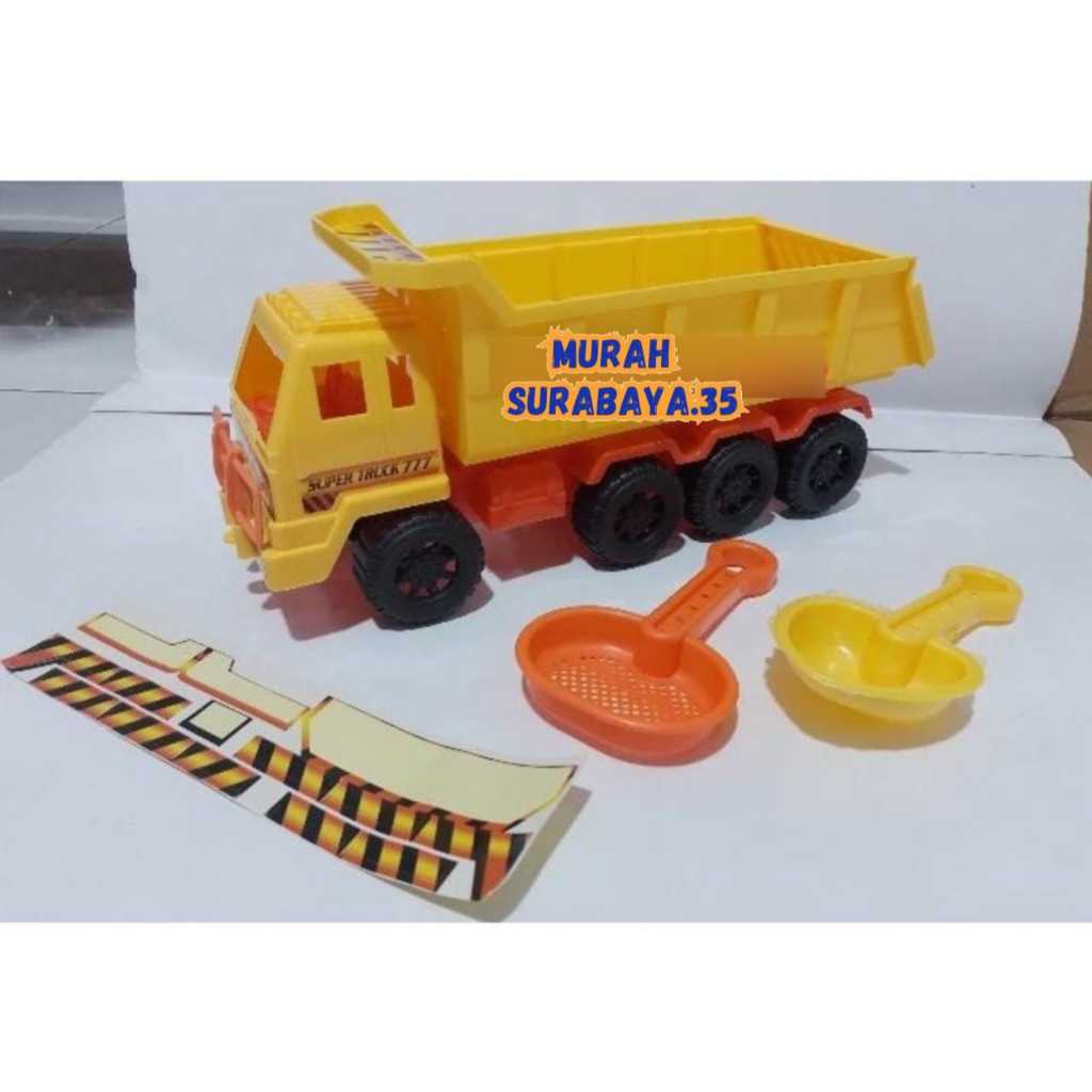 Mainan Anak Dump Truck Ukuran Sedang TTP 777B Free 2 Sekop Jalan Manual Tanpa Baterai Kemasan Kanton