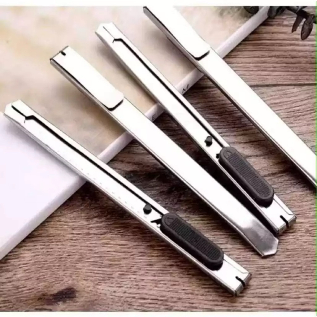 

Pisau Cutter Besi Mini / Pisau Cutter Stainless / Cutter Stainless Cutter Renceng Termurah ART Knife Sharp Portable Mini Auto-lock PRECISION KNIFE