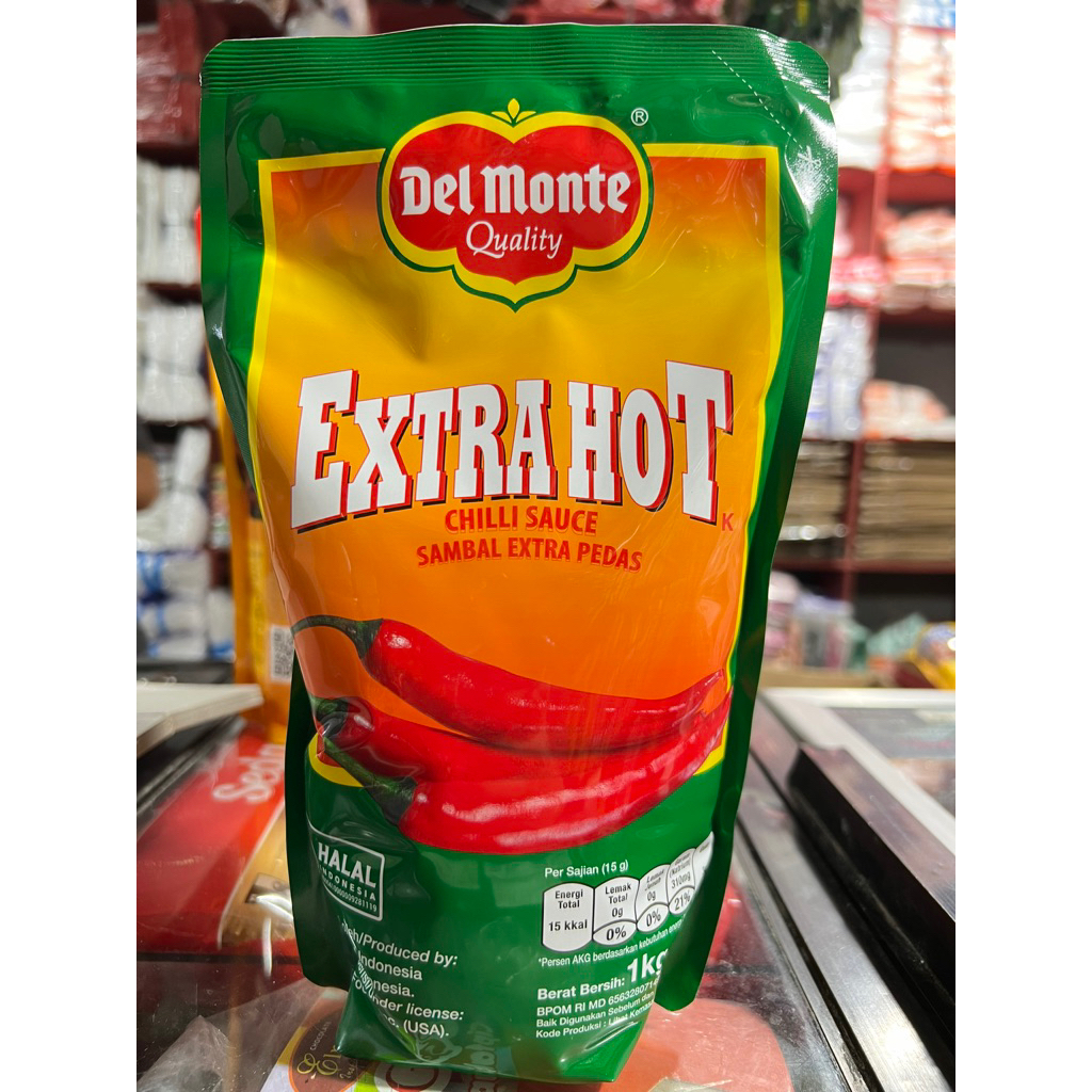 

Del Monte Extra Hot 1kg / 1000gr / saus cabe / saus pedas