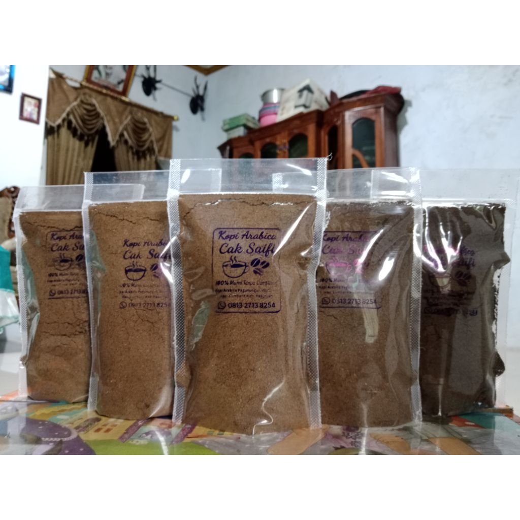 

kopi bubuk arabika 100℅ murni kemasan 100gram