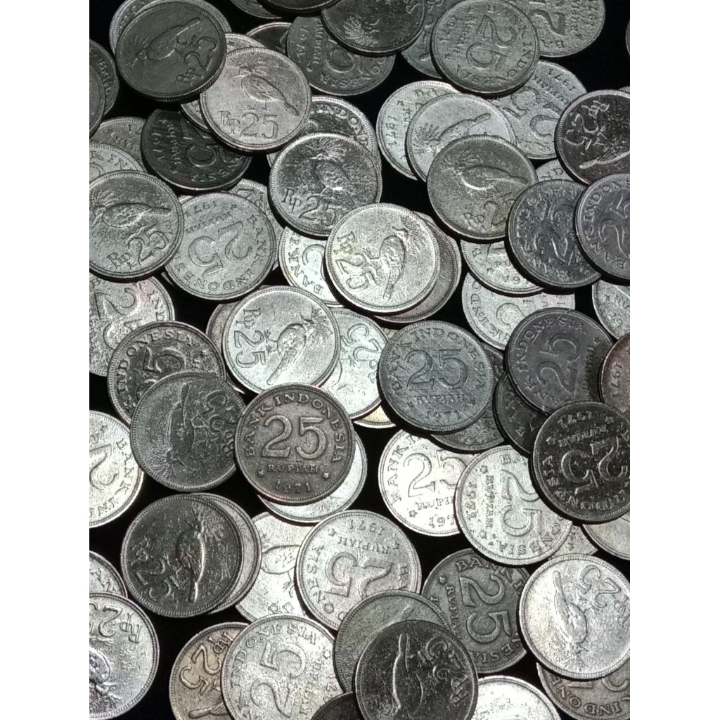 Uang koin kuno 25 rupiah 1971