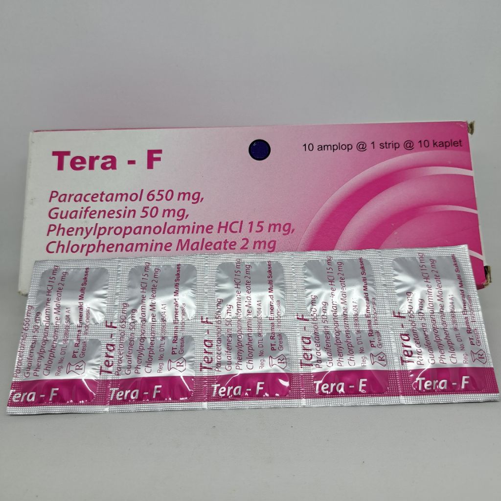TERA-F TABLET / TERA F / STRIP 10 TAB / DEMAM BATUK FLU PILEK