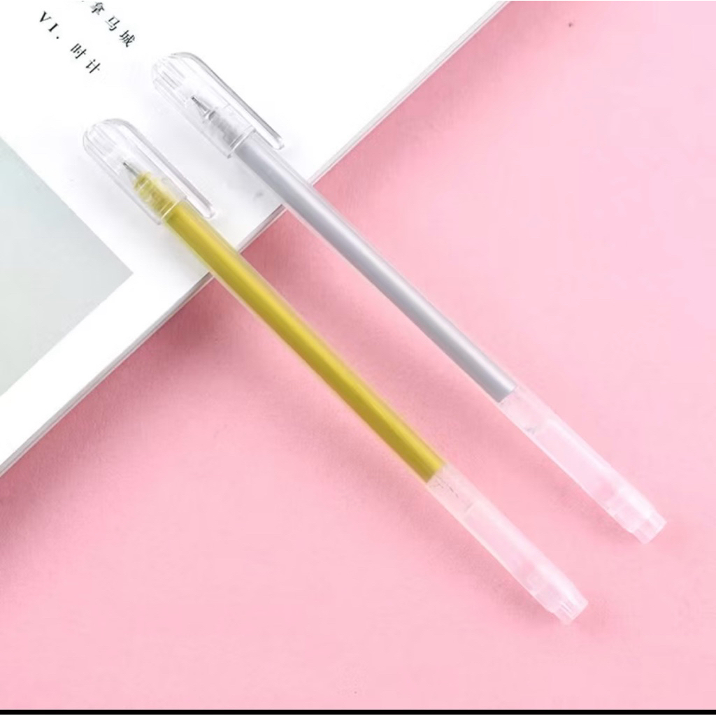 

Pena Gliter Metalik 0,9 mm / Pulpen warna Gold-silver-putih warna warni/gold colour pen