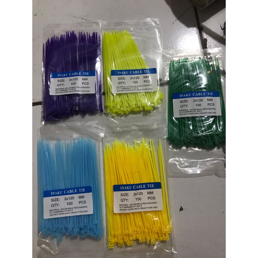 

Termurah Inaku Kabel Ties Warna Warni Pengikat Serbaguna 100% Nylon Tali Tis Pengikat Serbaguna