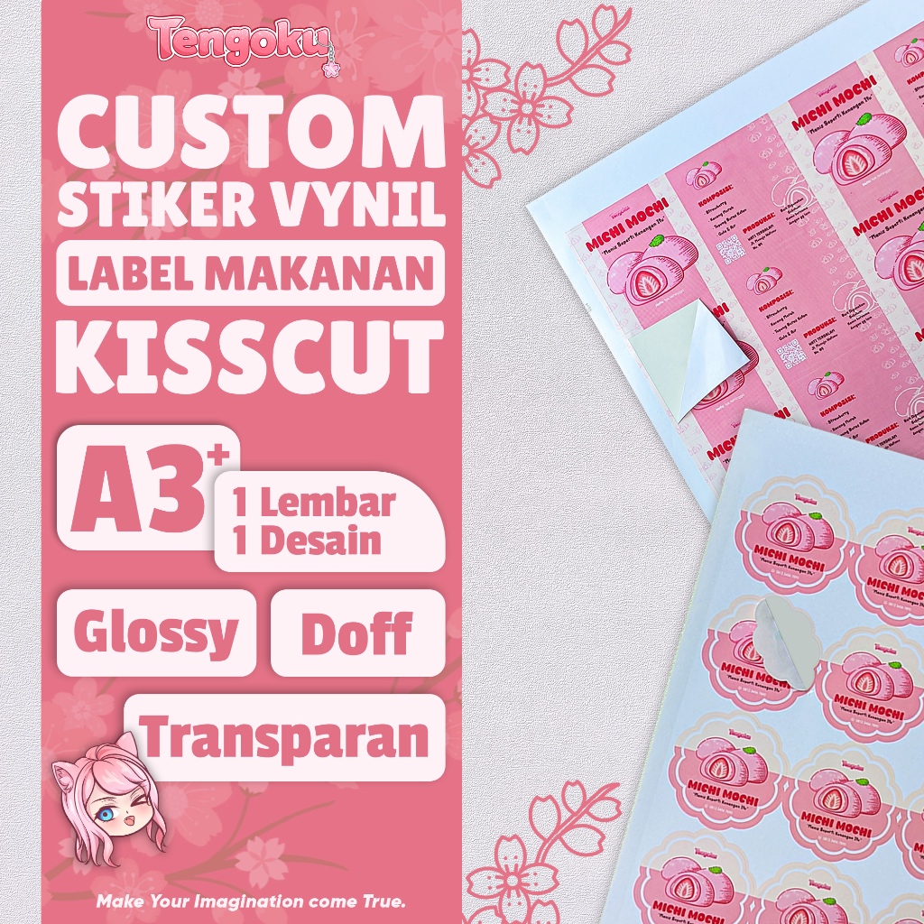 

A3+ Stiker Vynil Kisscut - Stiker Label Makanan