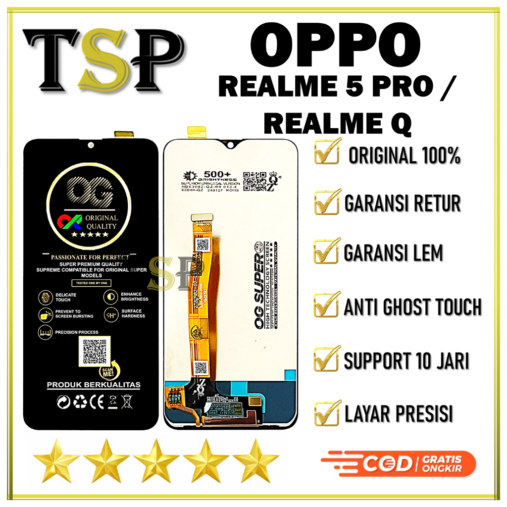 ORIGINAL 100%  LCD REALME 5 PRO / REALME Q LCD ORIGINAL 100%