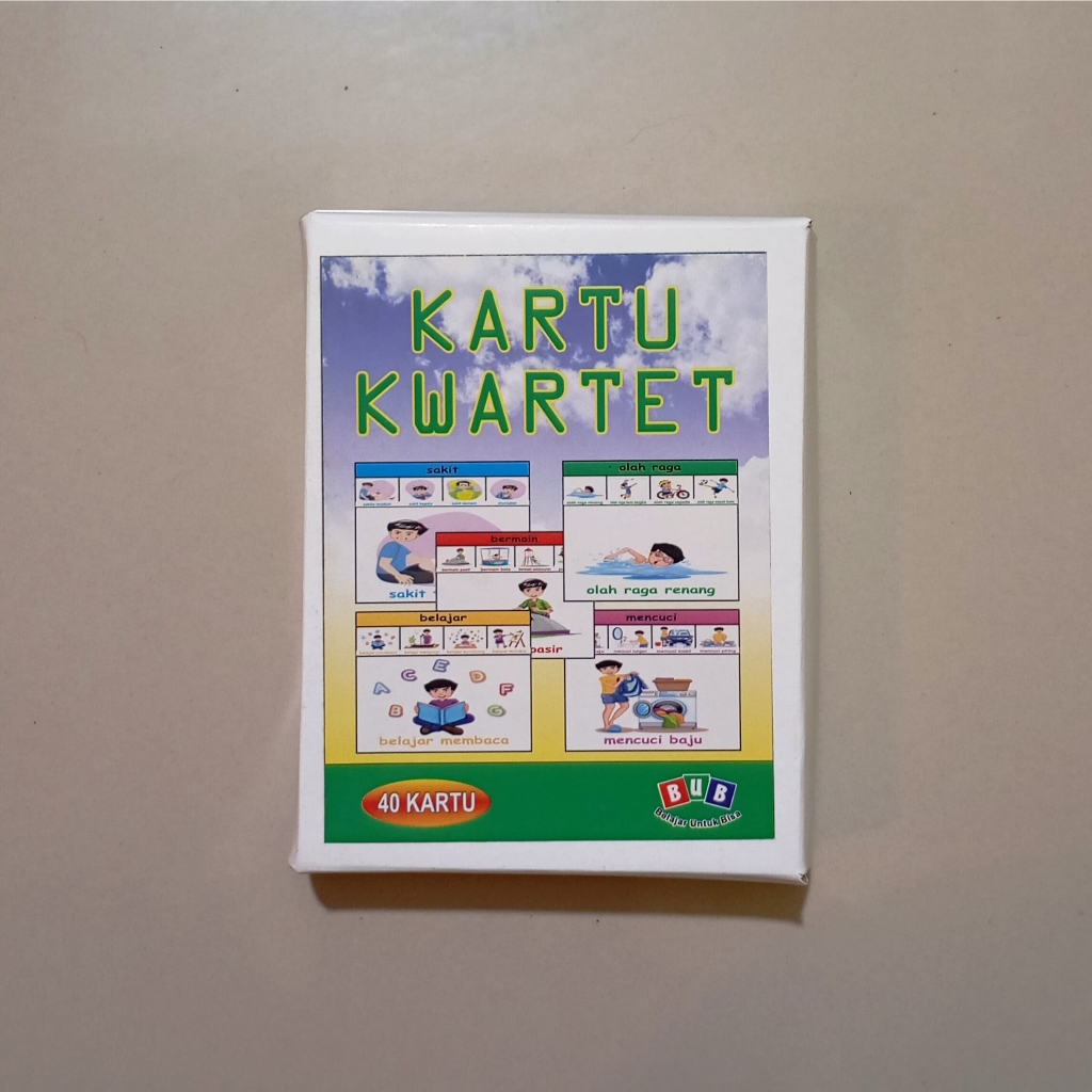 Kartu Kwartet Kata Kerja