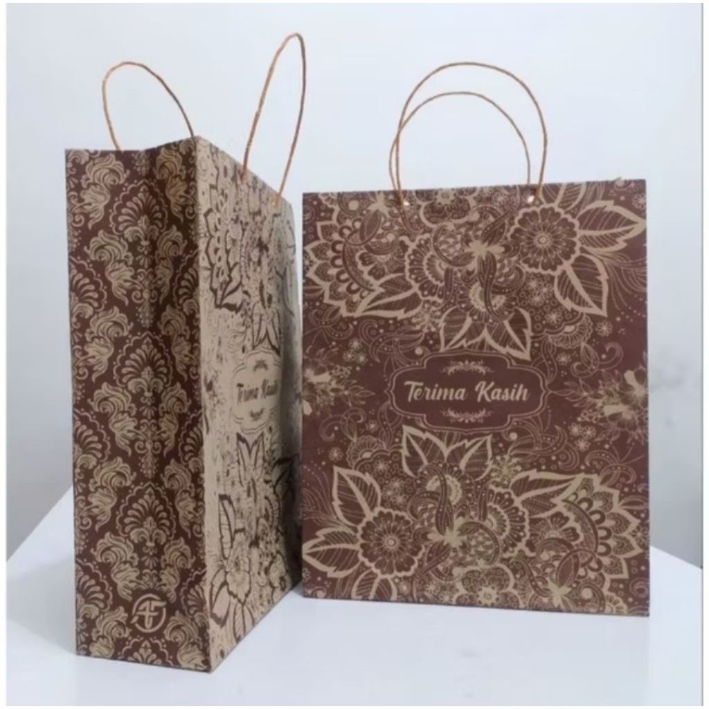 

Paper Bag Batik Paper bag motif paperbag Kertas tas kertas tas souvenir ukuran 21x17x5 cm
