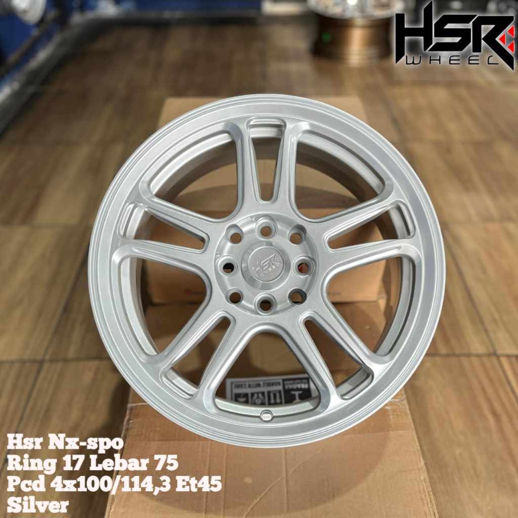 Velg Mobil Model Bintang HSR NXSPO Ring 17 Baut 4x100/114,3 Mobil Jazz,Mobilio,Yaris dll