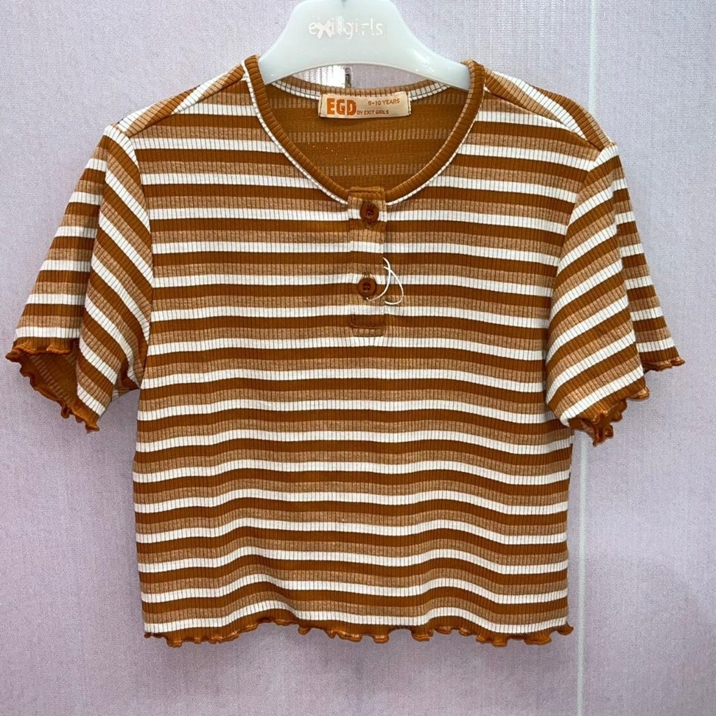 EXIT GIRLS Baju Kaos Anak Perempuan Lengan Pendek Cotton Usia 5-14 Tahun Original
