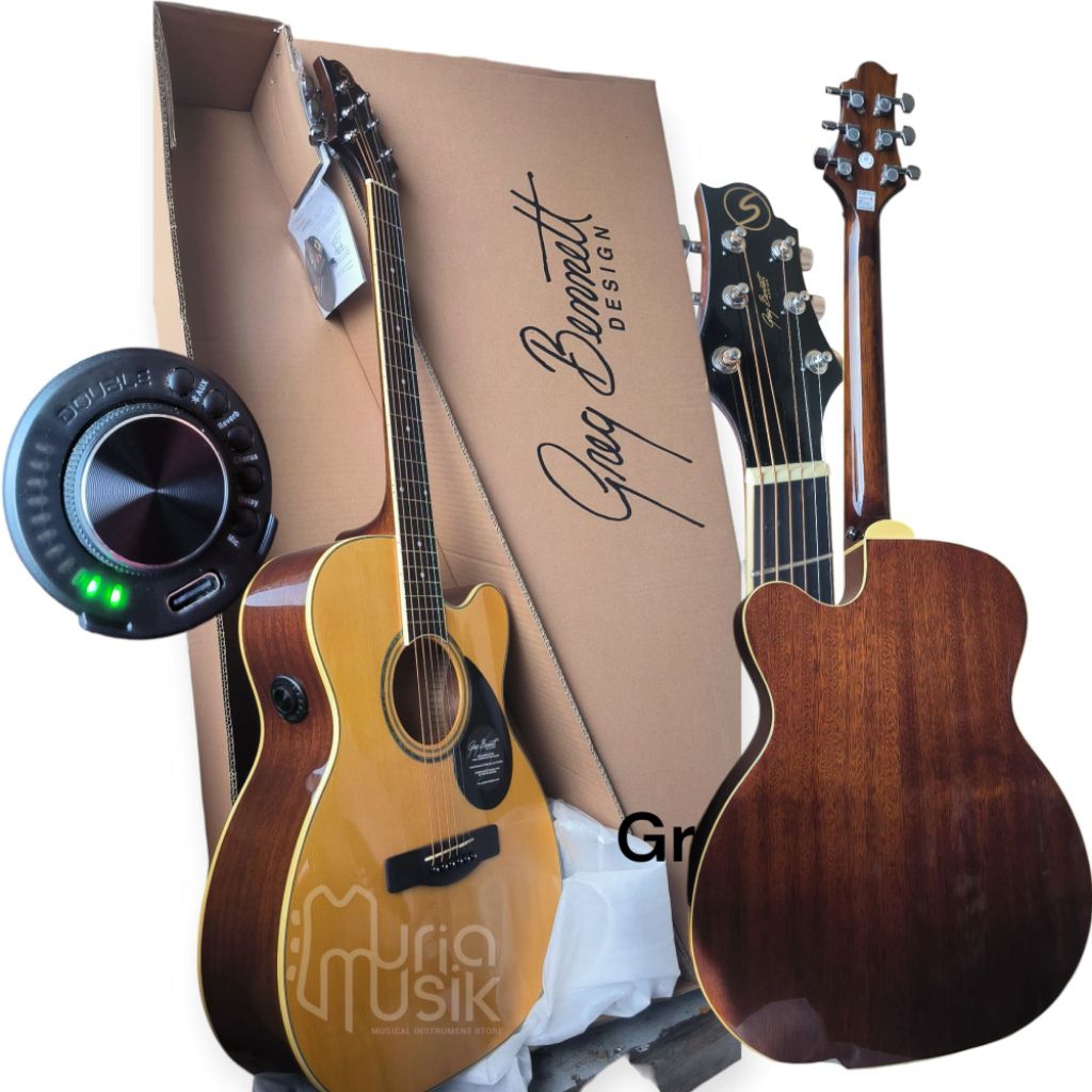 Gitar Greg Bennett GOM120SC Transkustik Gitar Akustik Elektrik Transcoustic