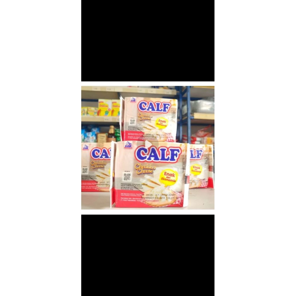 

Keju Calf Cheddar Kemasan Terjangkauu 200 gr per PCS