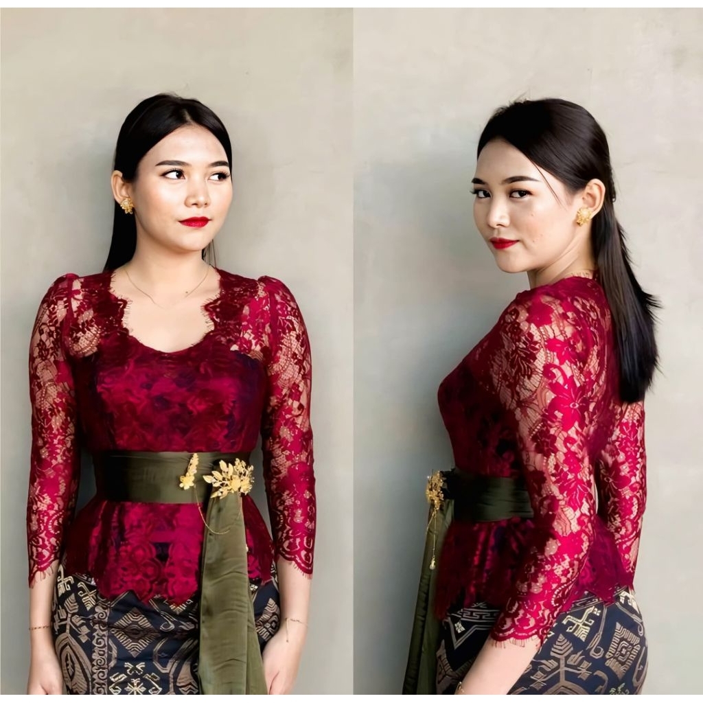 Kebaya brokat metalik/kebaya bali/kebaya saja