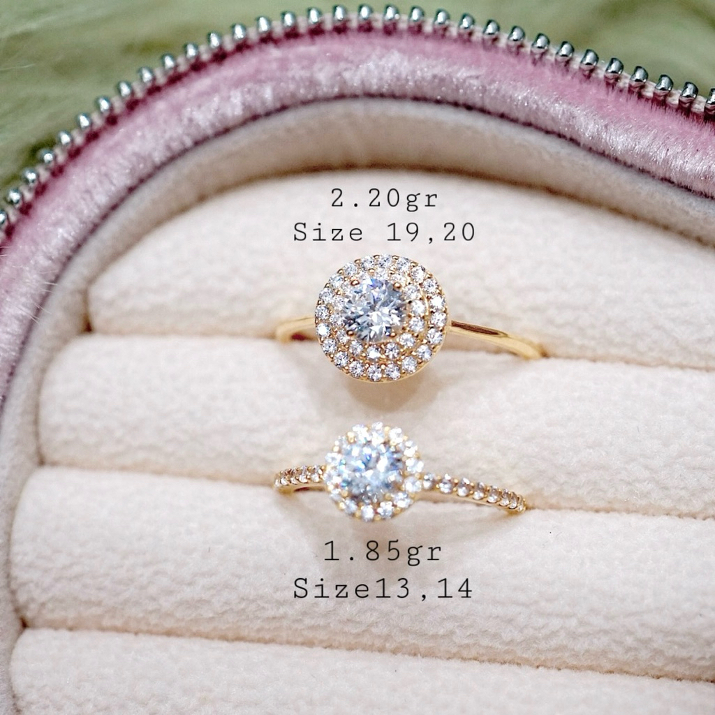 Cincin Emas Asli Solitaire Diamond Looks Cincin Emas Amero Mata Satu Diamond Looks Cincin Tunangan K