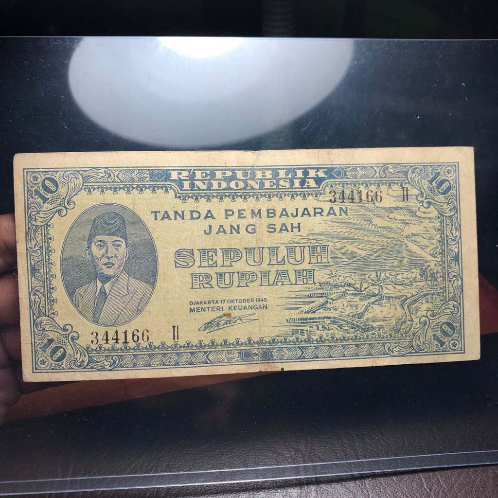 Uang Kuno 10 Rupiah Soekarno ORI 1945-47 Kode 01