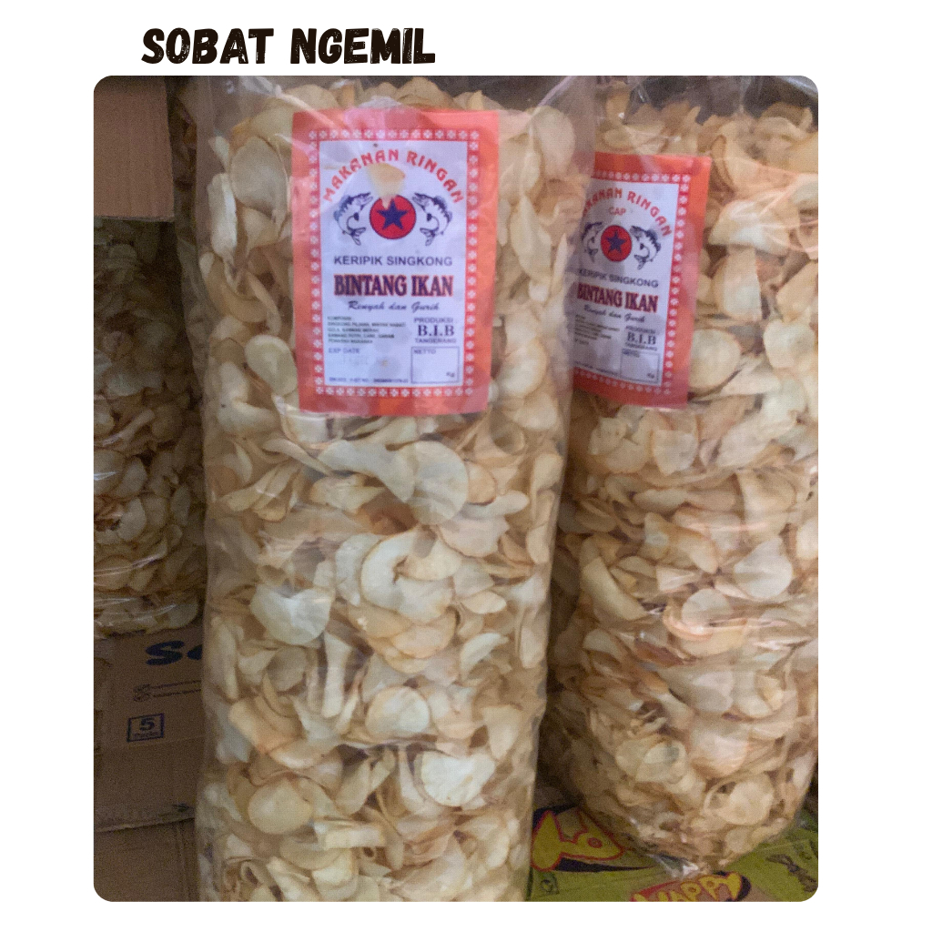 

Keripik Singkong Bintang Ikan Original 2 Kg - Kripik Singkong Renyah Gurih Asin