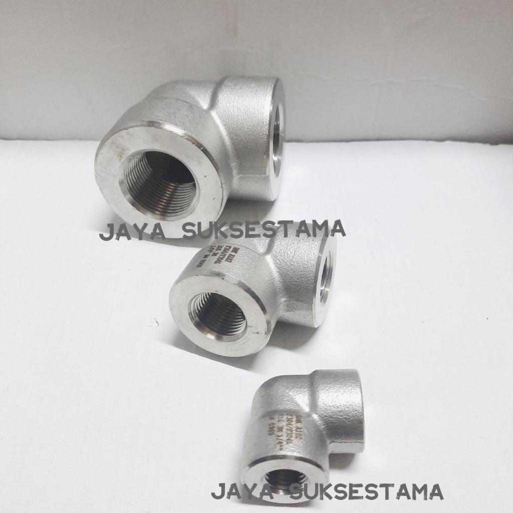 Elbow Stainless SS 304 Class 3000 Drat NPT 1/2" inch Knee SS304 #3000