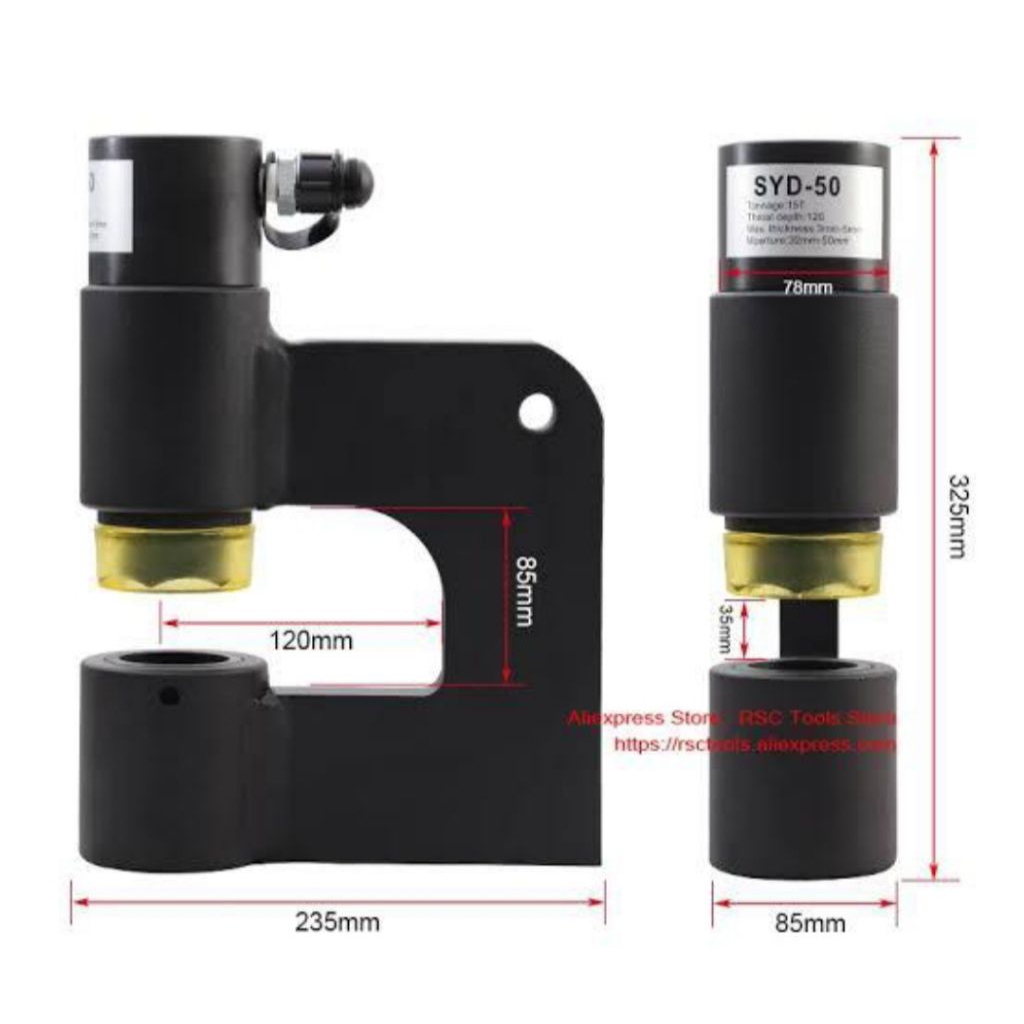 

16-50mm x 5mm Hydraulic Hole PuncherSYD-50 Punch Hidrolik
