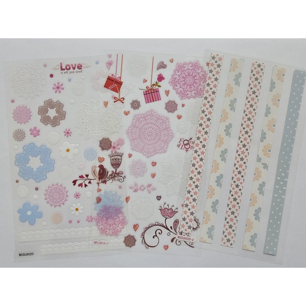 

(Baca Deskripsi) WaSai Bud Silk Transparant Sticker for Journal, Memo & Card