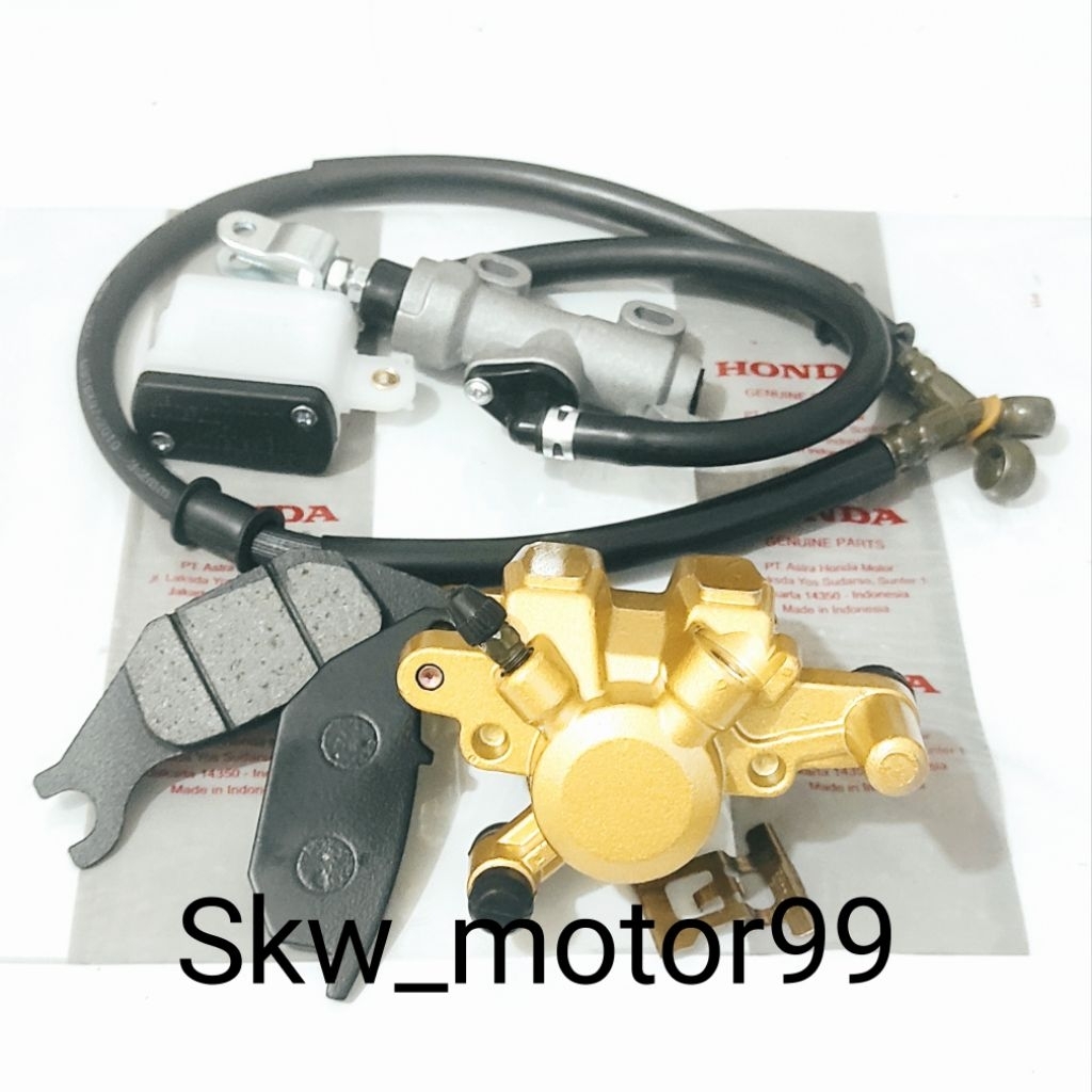 Kaliper+Master Rem+Selang Rem Belakang Honda Blade New, Supra x 125,Supra x 125 Fi