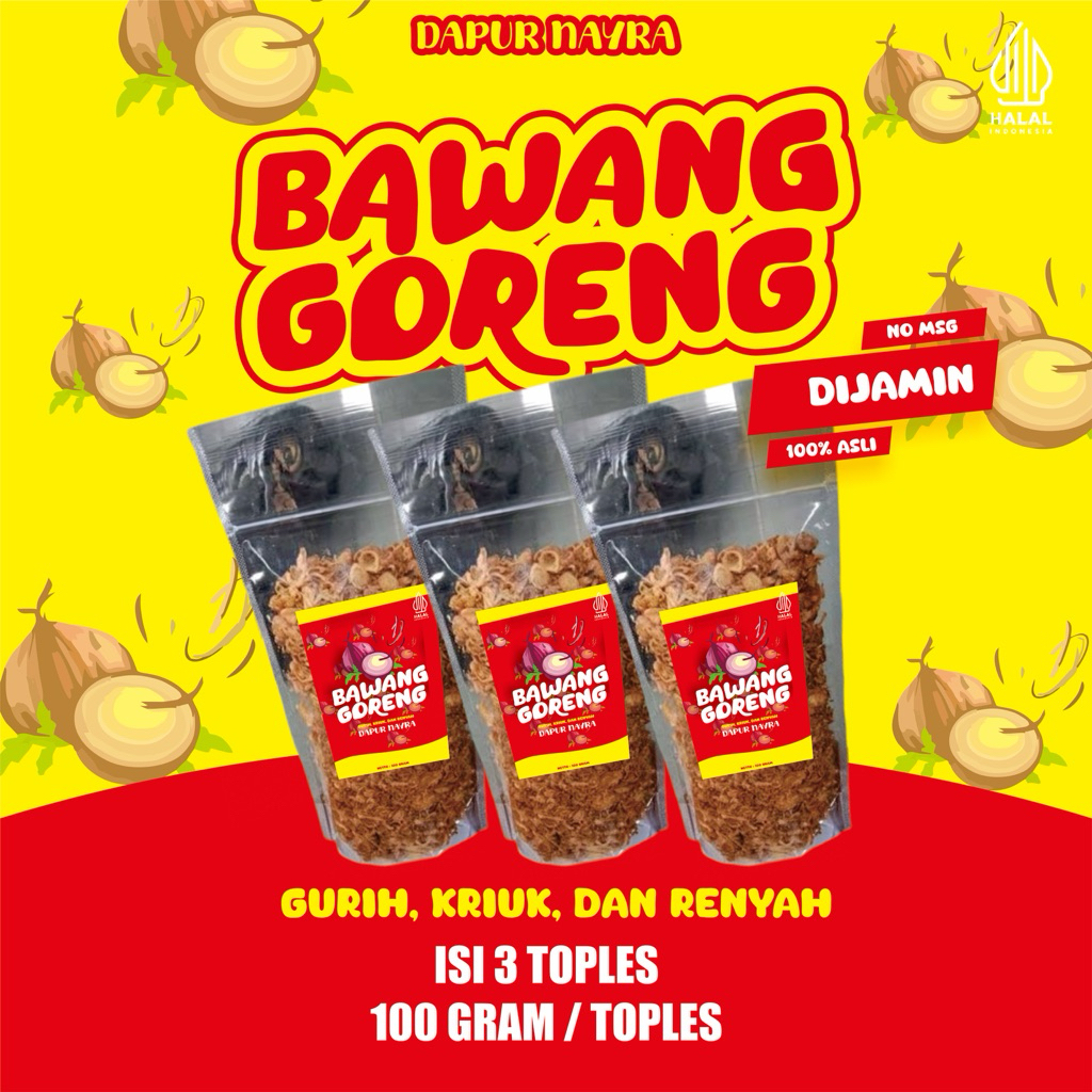 

Bawang Merah Goreng Premium Isi 3 per pack 100gram