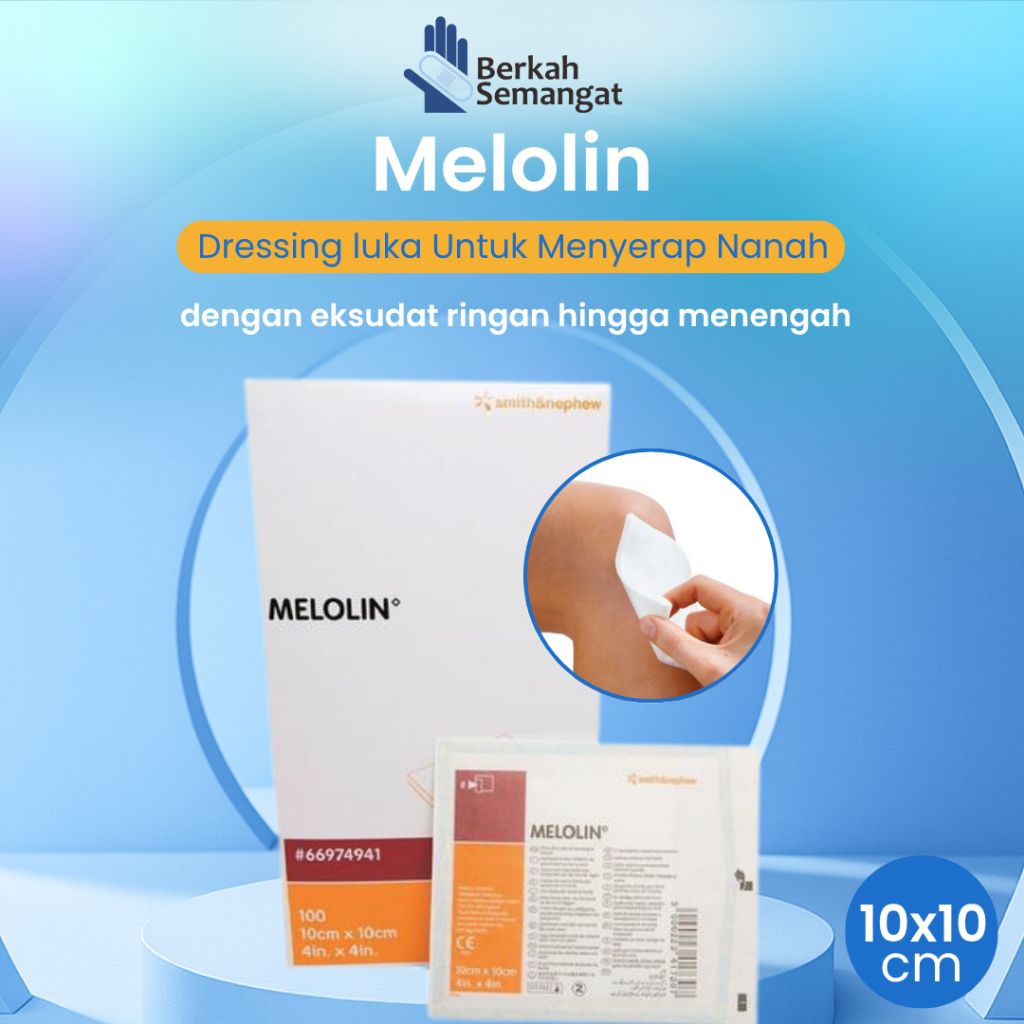 Melolin / Melolin 10x10 / Melolin 10 x 10 / Perban Penyerap Eksudat / Nanah / Foam Dressing / PAD Dr