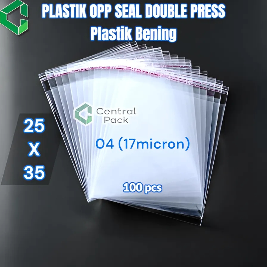 25x35 04(17micron) | 500 pcs | PLASTIK OPP SEAL BENING PACKING BUNGKUS BAJU ANAK DEWASA / PLASTIK SO