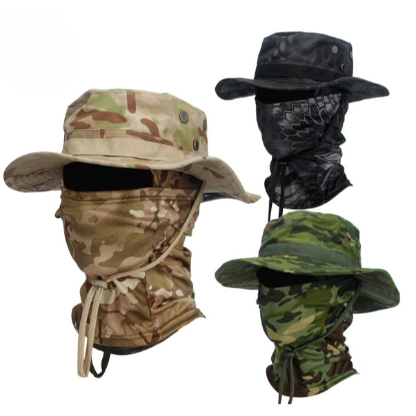 Fishing Bonnie Hat, Topi Mancing, Topi Army, Topi baseball pria, Topi bonnie + Buff