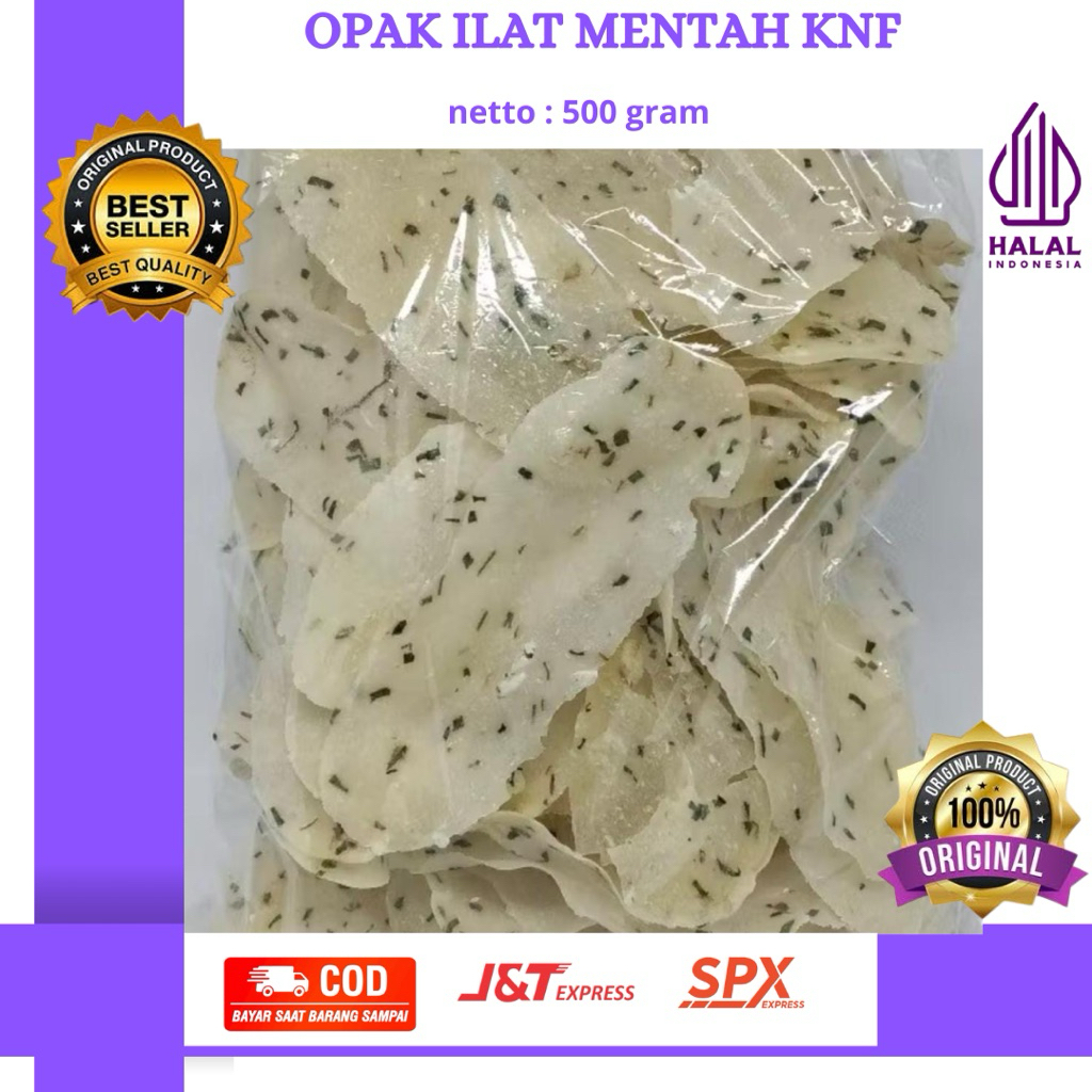 

Opak ilat mentah KNF 500 gram rasanya gurih , renyah dan nikmat