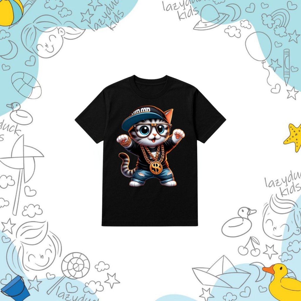 KAOS ANAK LUCU KUCING DANCE UMUR 1-10 TAHUN | BAJU ANAK LAKI LAKI / PEREMPUAN KARAKTER
