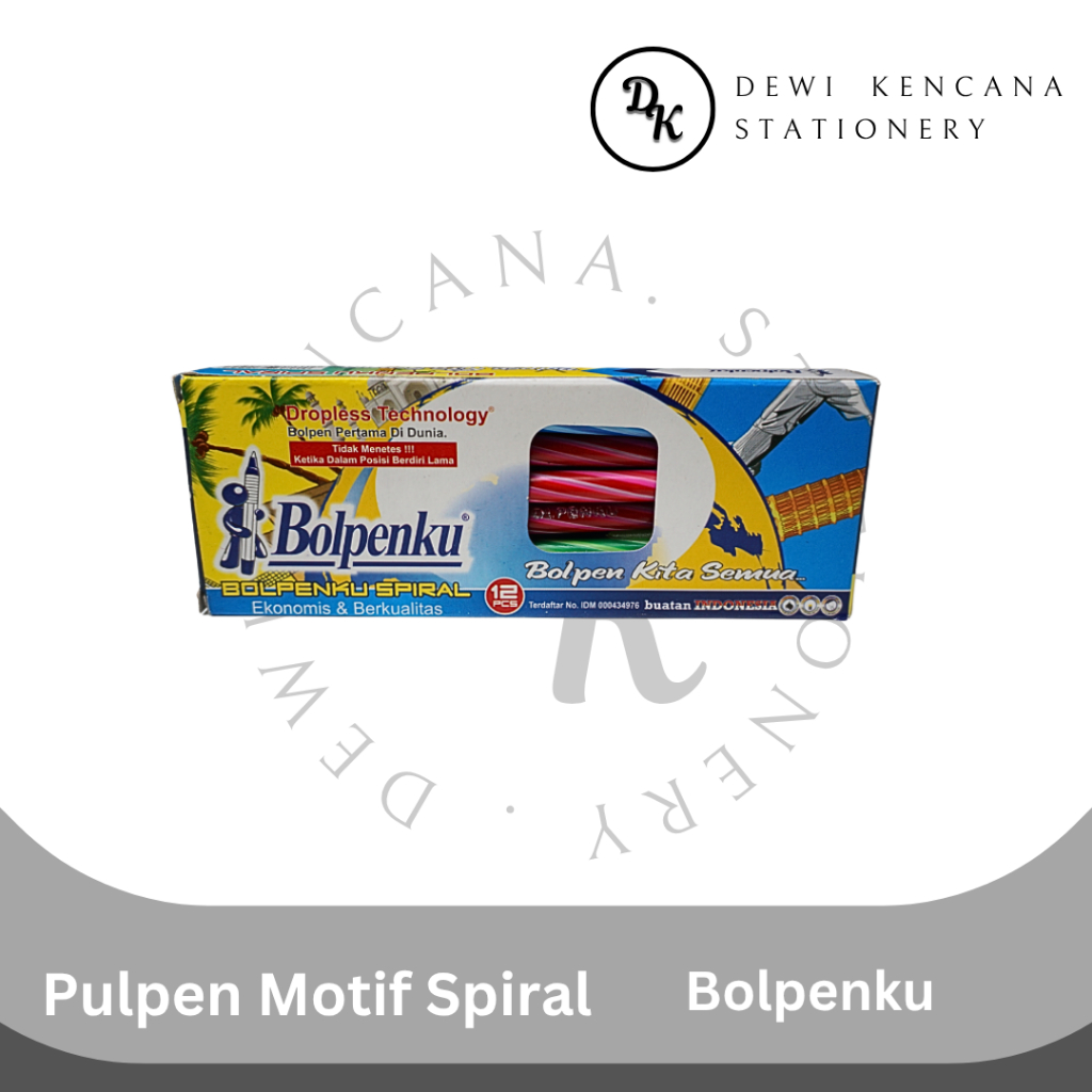 

Pulpen Spiral | Pulpen Ekonomis Bolpenku | Pulpen Bolpenku 1 lusin